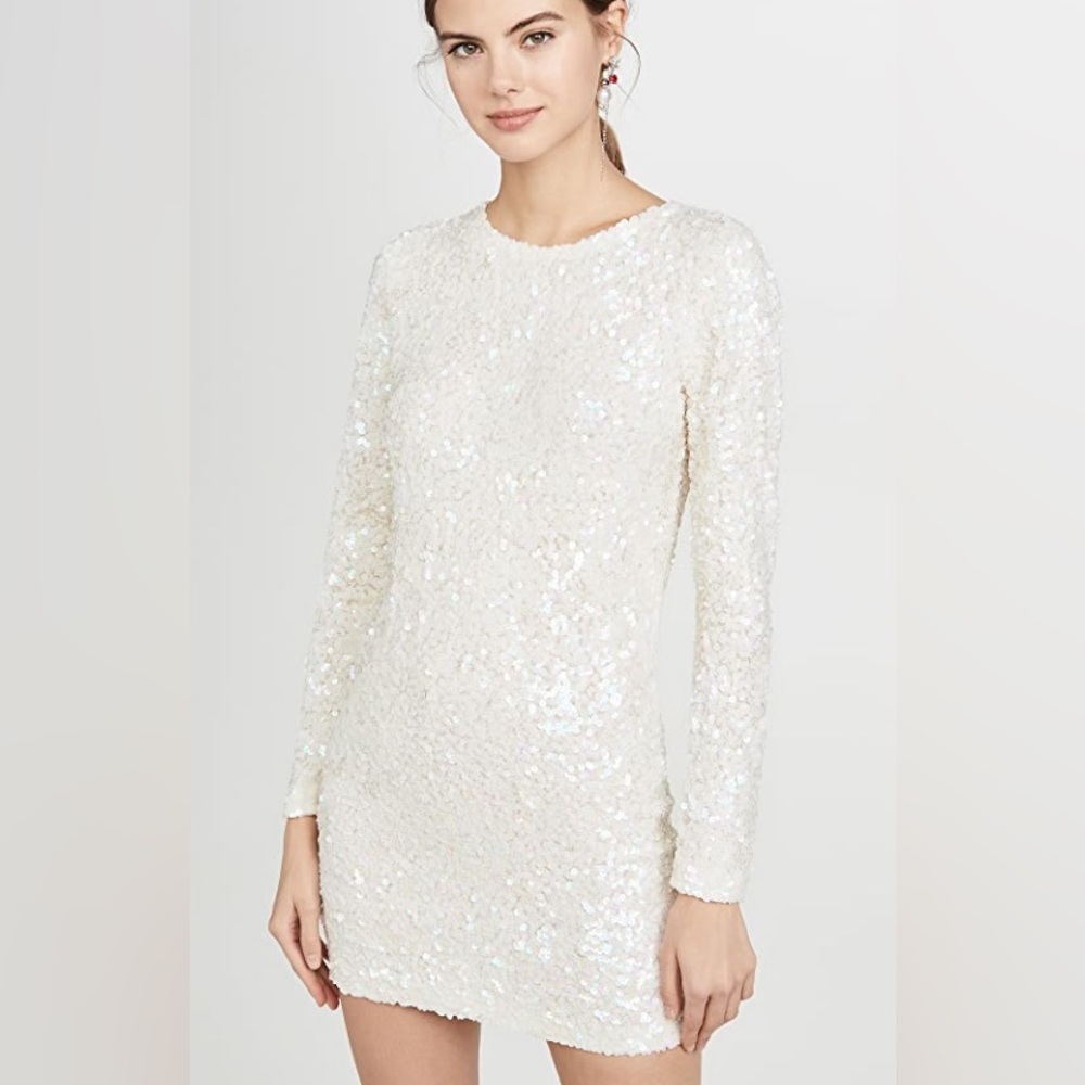 ASHISH Sequin Long Sleeve Dress